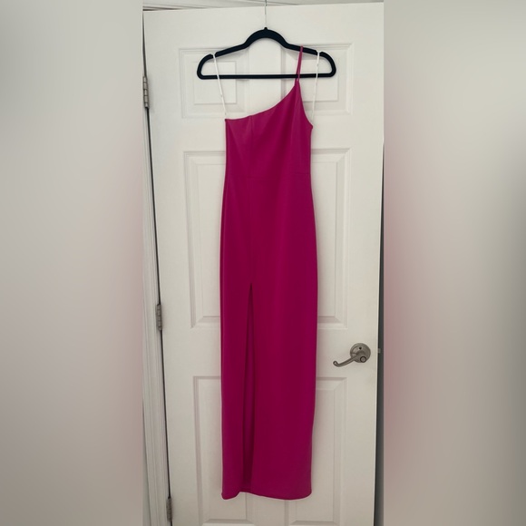 Keeper of My Heart Magenta One-Shoulder Maxi Dress - Picture 4 of 6
